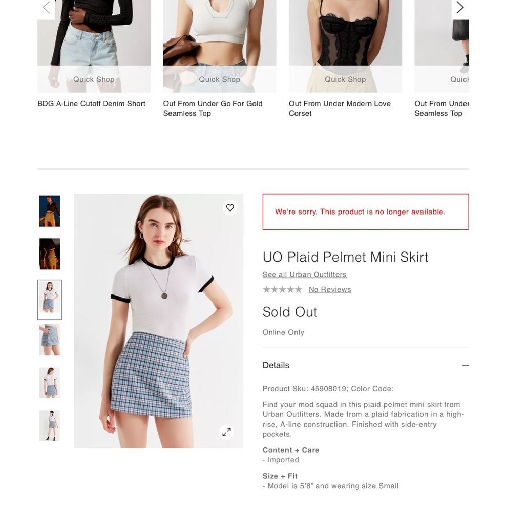 Urban Outfitters plaid mini skirt with pockets! - Picture 6 of 6